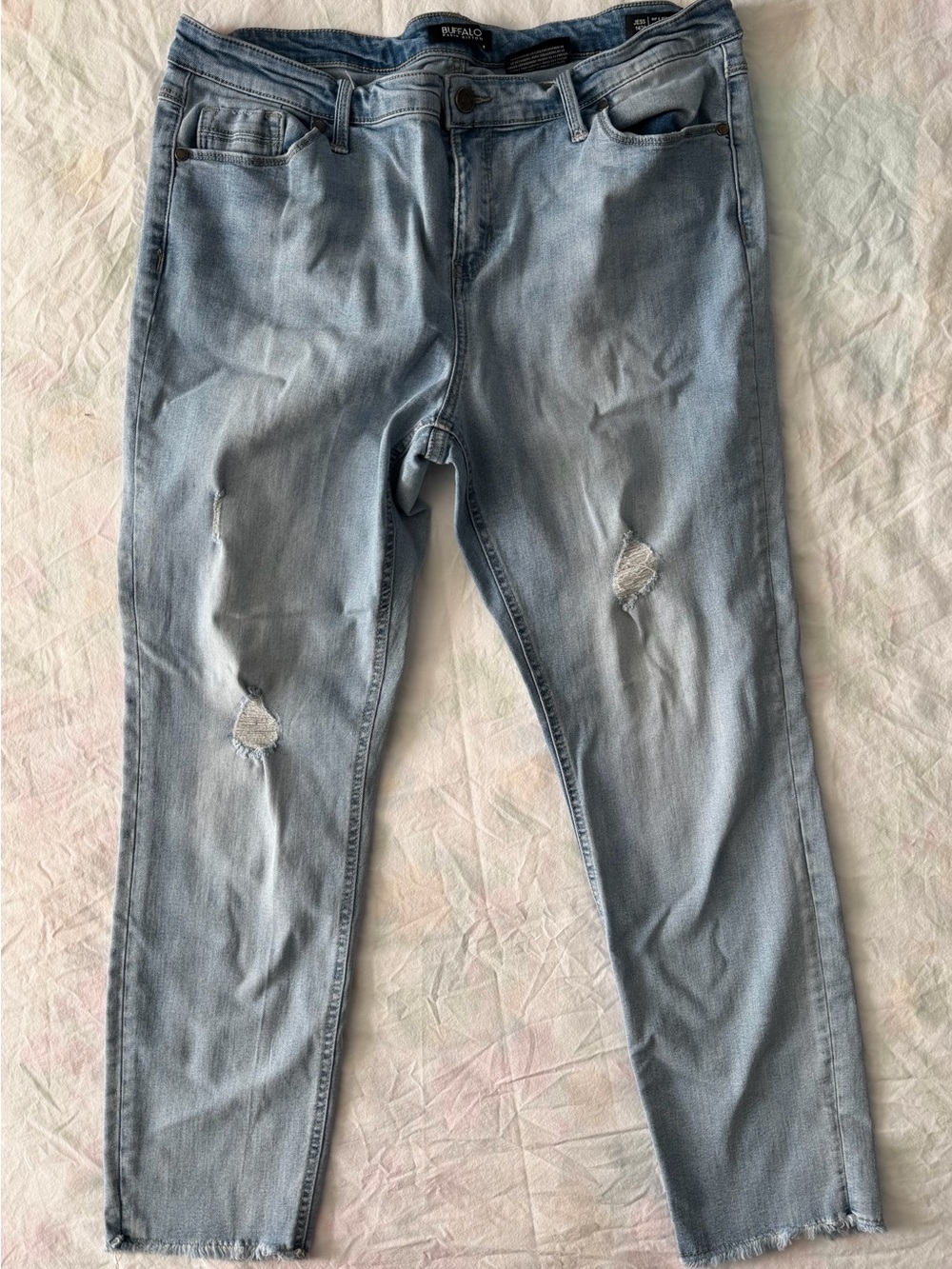 Buffalo Light Blue Distressed Women's Skinny Jeans